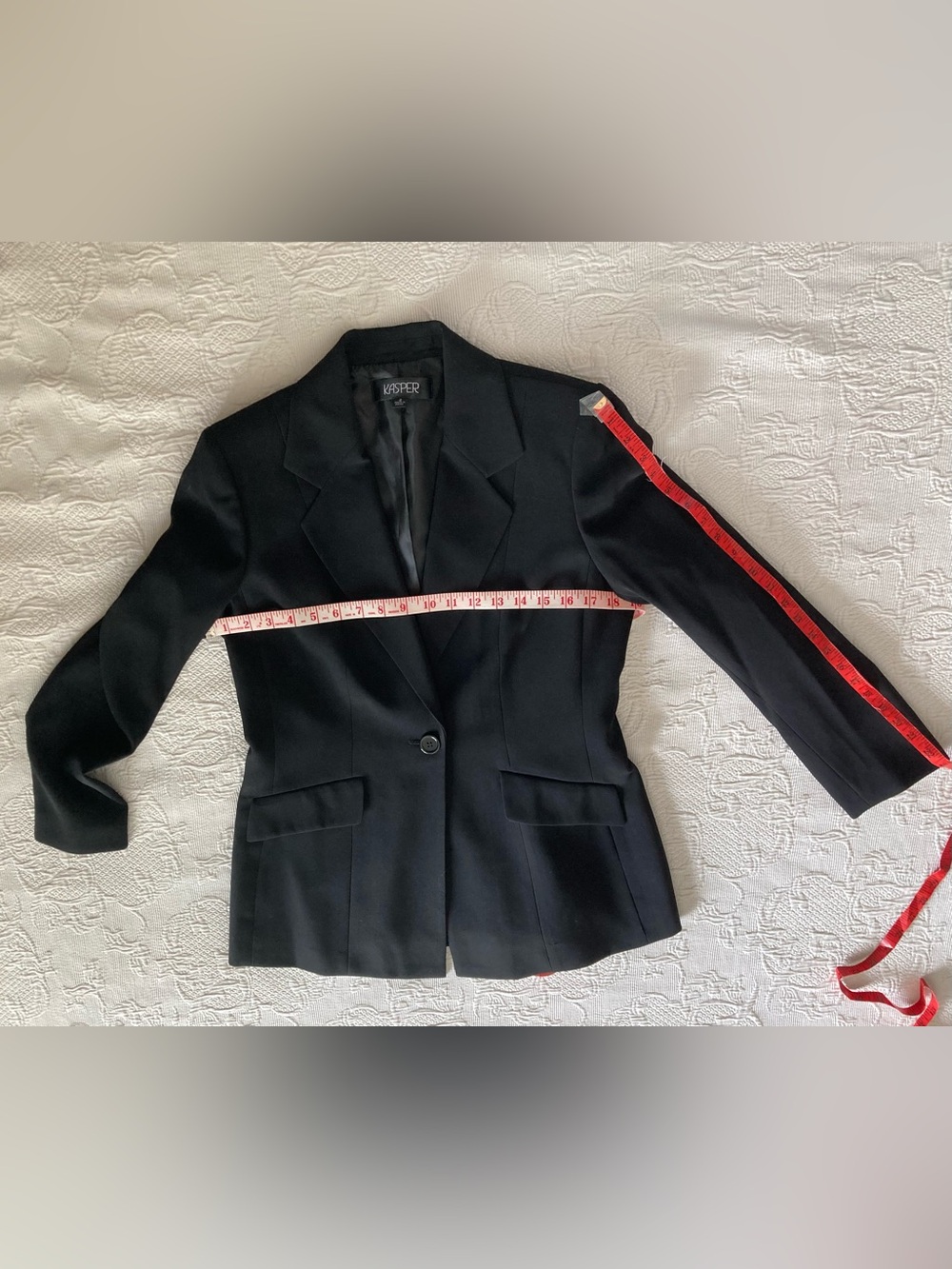 Kasper Black Women's Tailored Blazer with Matching Shell and Pants - Picture 2 of 7